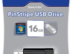 USB Drive 2.0 Pinstripe 16GB Black 49063