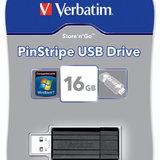 USB Drive 2.0 Pinstripe 16GB Black 49063